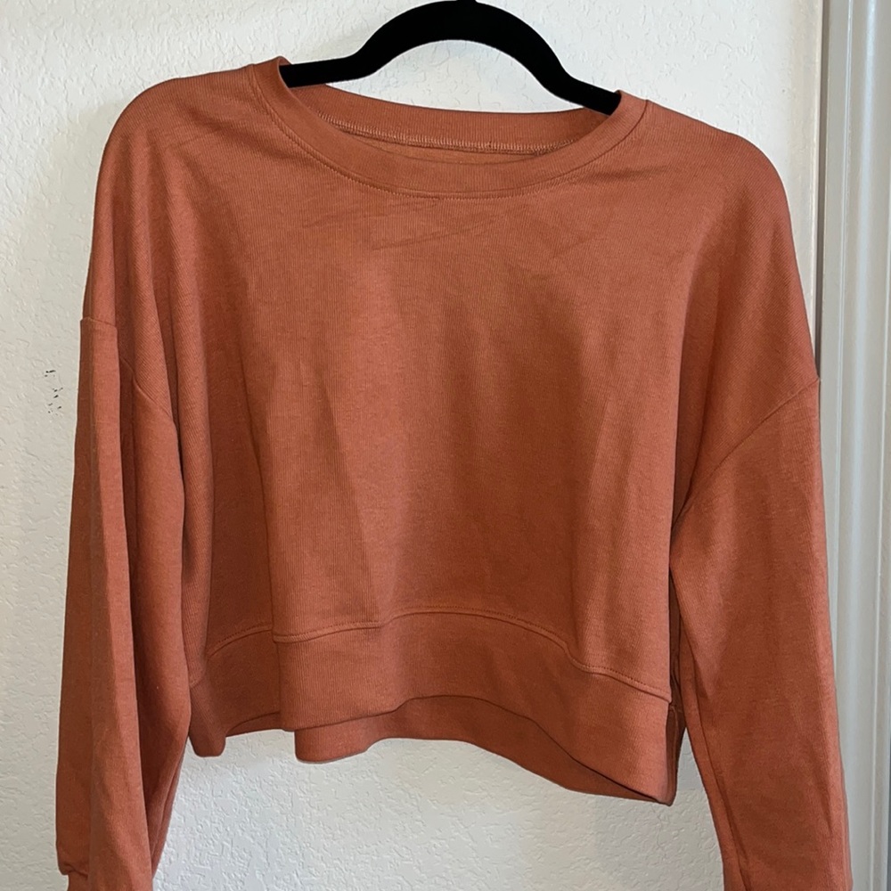 Burnt orange cropped sweater